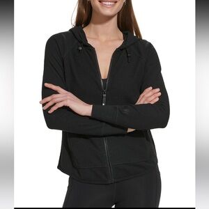 DKNY Sport waffle knit full zip hoodie NWT